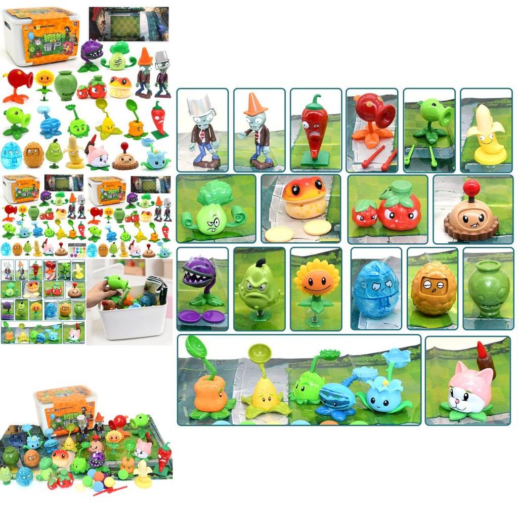 Plants Vs Zombies Childrens Toy Set With Storage Box 22 Pieces For Creative Play And Gift