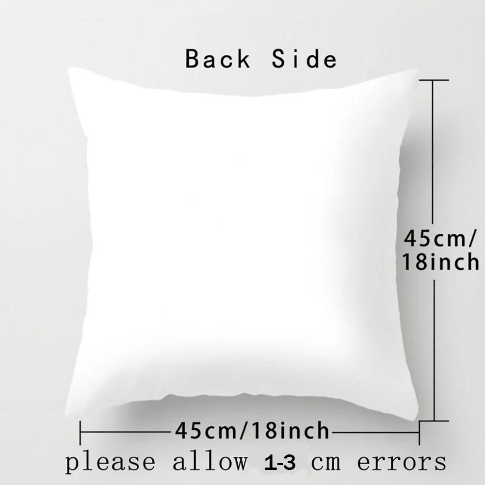 45x45 Cm Ginkgo Print Cushion Cover for Living Room Sofa Bedroom Home Decoration Square Polyester Pillowcase Waist Pillow Cover