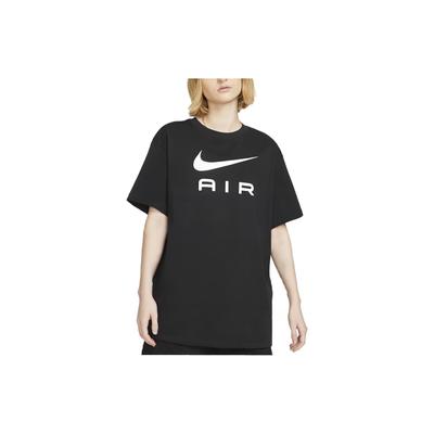 Logo Print Round Neck Loose Casual Breathable Short Sleeve T-Shirt Women Tops Black DX7919-010
