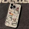 Sweet Doughnut Kiki Cat iPhone 15/14 Pro Max Cartoon Transparent Phone Case