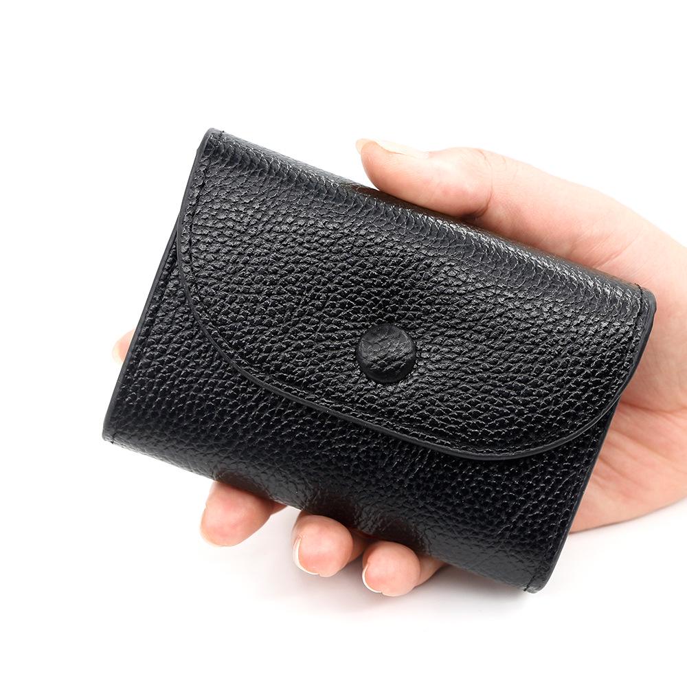 Large Capacity Soft PU Leather Coin Purse and Card Holder with Zipper
