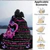1pc Letter To Daughter Pattern Soft & Warm Polyester Knit Blanket, Digital Printed, All-Season Throw for Napping, Traveling, Sofa yy250906033