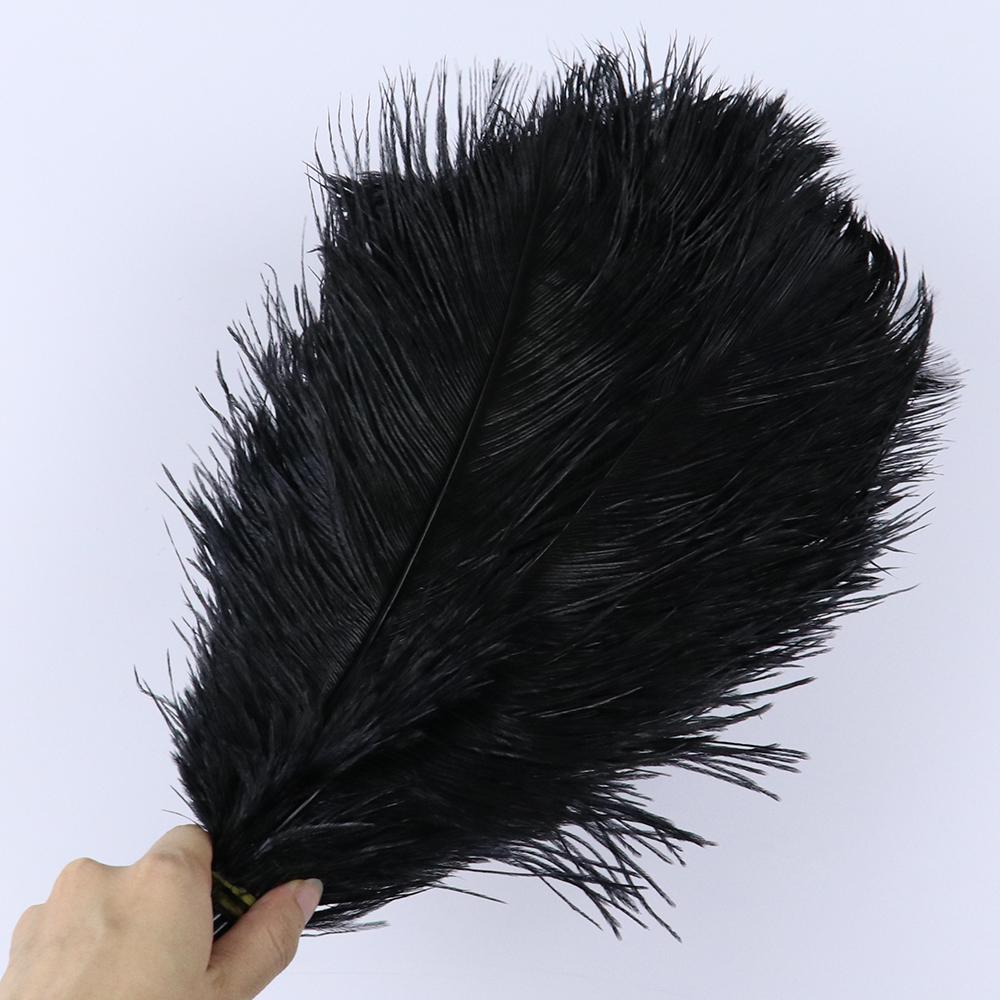 10Pcs Green Ostrich Feathers for Crafts 15-35cm Handicraft Accessories DIY Plume Starry Wedding Mask Handmade Centerpieces Decor