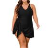 Women's Plus Size Swimsuit Color Jumpsuit Swimsuit Bikini Swimsuit
