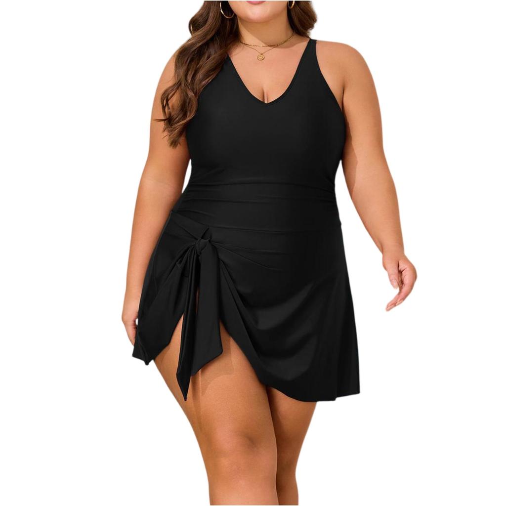 Women's Plus Size Swimsuit Color Jumpsuit Swimsuit Bikini Swimsuit