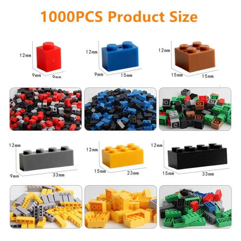 1000 DIY creative building blocks bulk set Urban Classic building blocks Assembled birthday gift children's educational toys