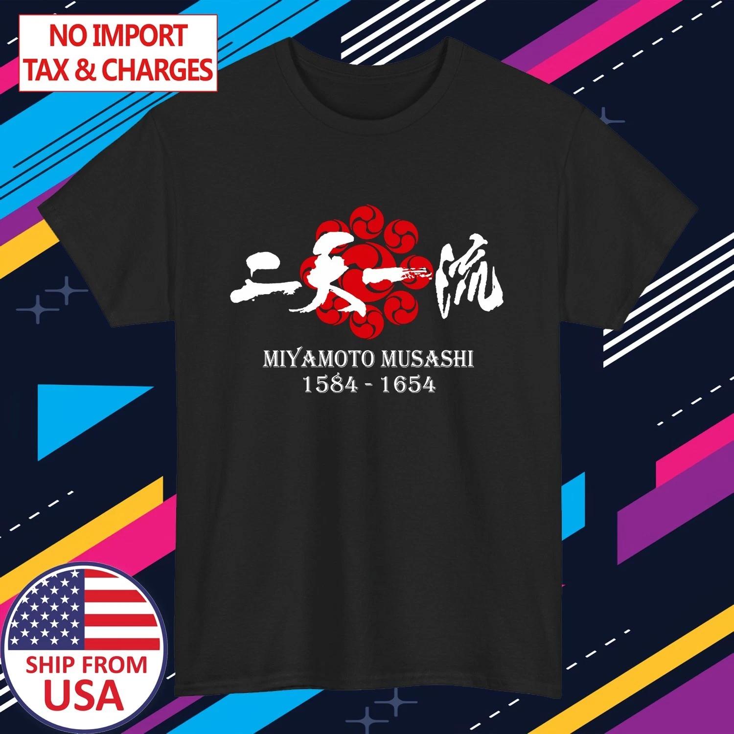Miyamoto Musashi Japan Samurai Legend Men s Black Size S-5XL 4XL