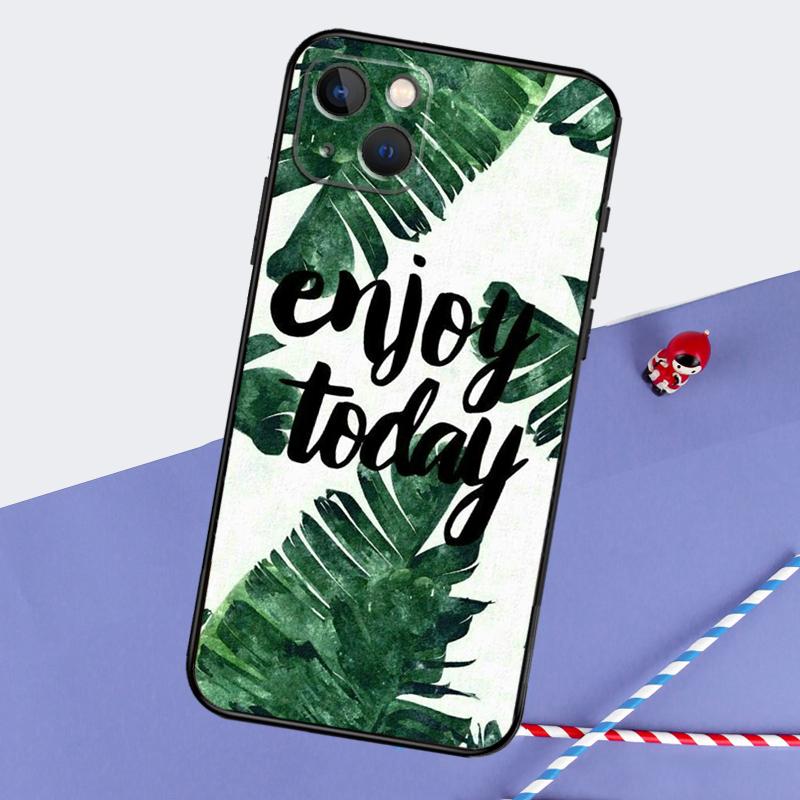 

Monstera Leaves Palm Tree Flowers Phone Case For iPhone 16 Pro Max 11 13 14 15 Pro Max 12 Mini XR 16 15 Plus 16e Back Cover iPhone 14