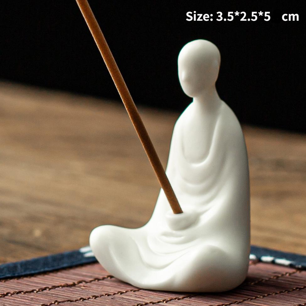 

Керамическая маленькая буддийская курильница для благовоний, дзен-буддийский декор, украшения, чайная комната, йога, бытовая, подставка для благовоний-палочек из сандалового дерева