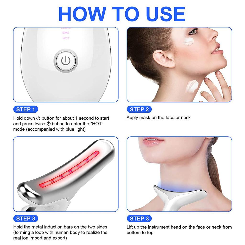 Cross-Border 7-Color Neck Wrinkle Massager & Vibration Beauty Device