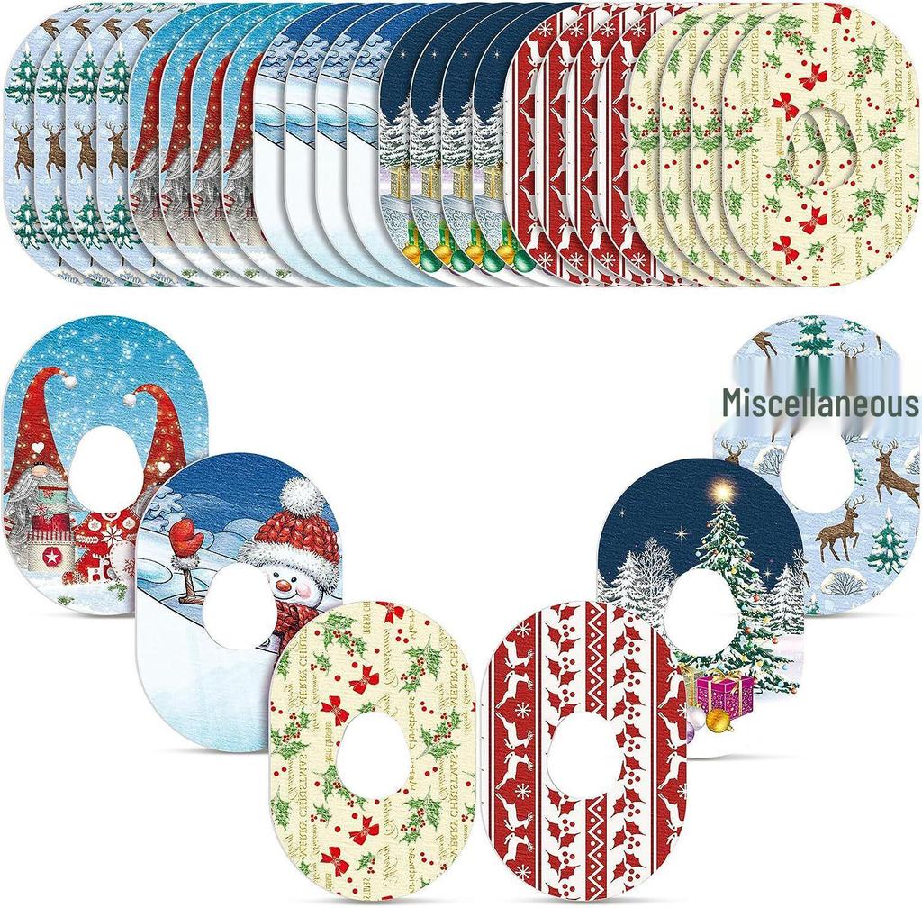 Festive Cartoon Blood Glucose Meter Waterproof Sticker: Sweatproof, Colorful, Dynamic Sensor Patch