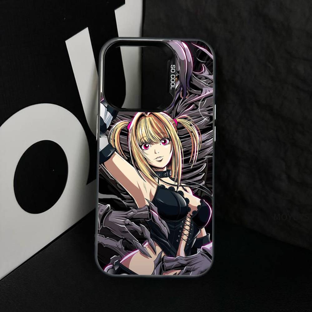 Misa anime D-Death N-Note Silver Plated Inside Phone Case For iPhone 17 16 15 14 11 12 13 Pro Max Plus X XR XS Max Colored