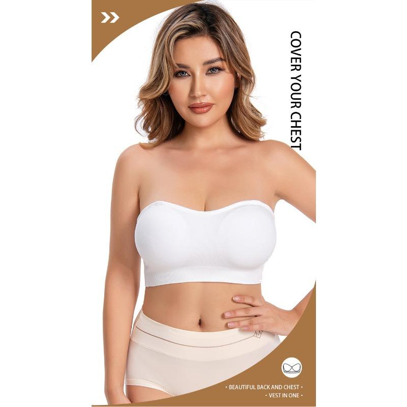 Soutien-gorge push-up sans bretelles et dos nu pour femme grande taille