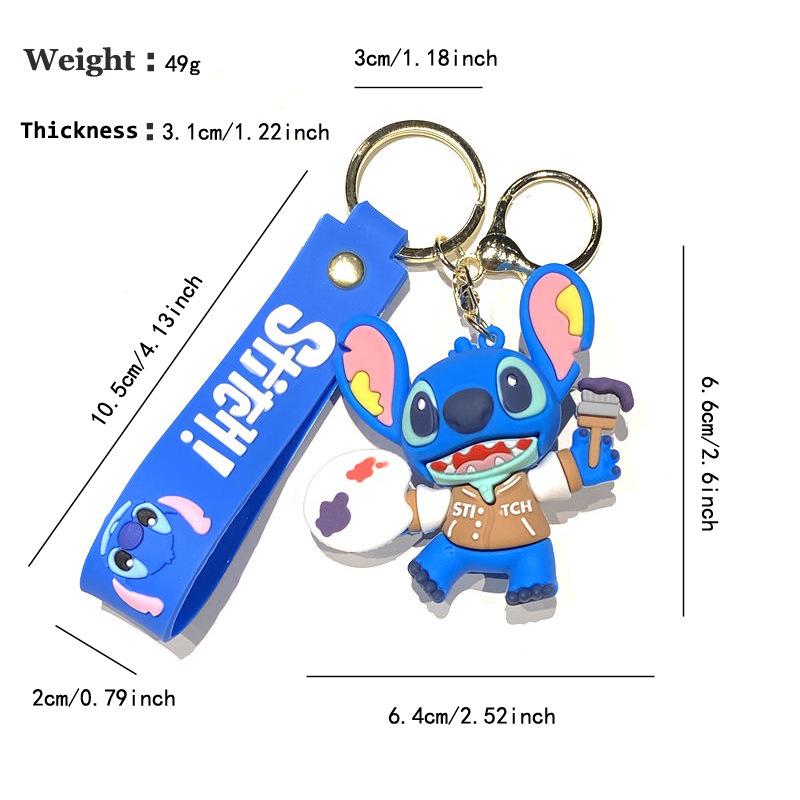Adorable Stitch Keychain Backpack Decoration Pendant Birth Date Present great for daily use perfect for gifting