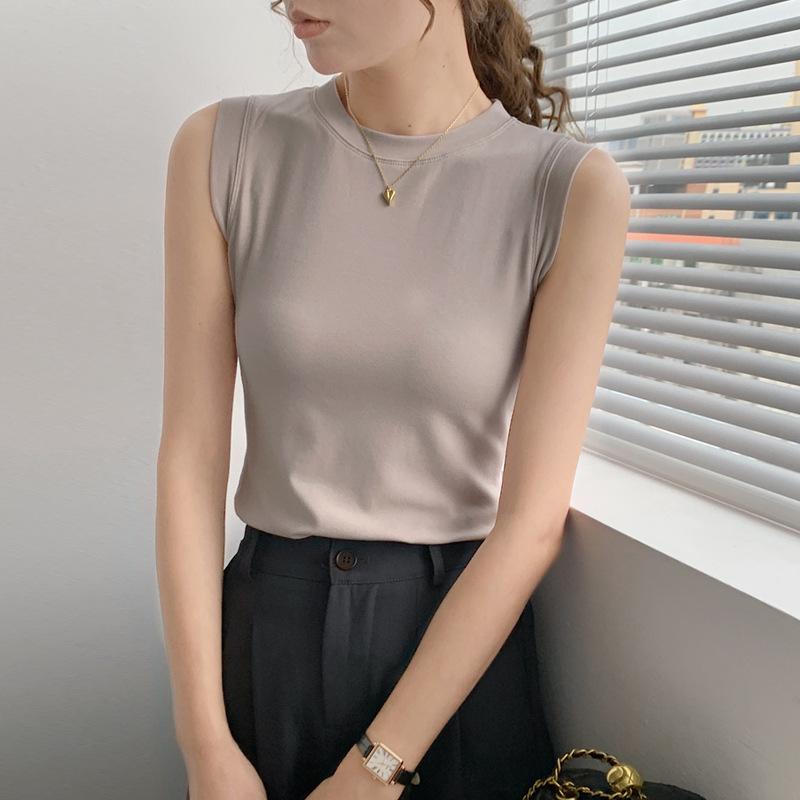 Sleeveless T-shirt for Women with Short-sleeved Summer New Style for Inner Top