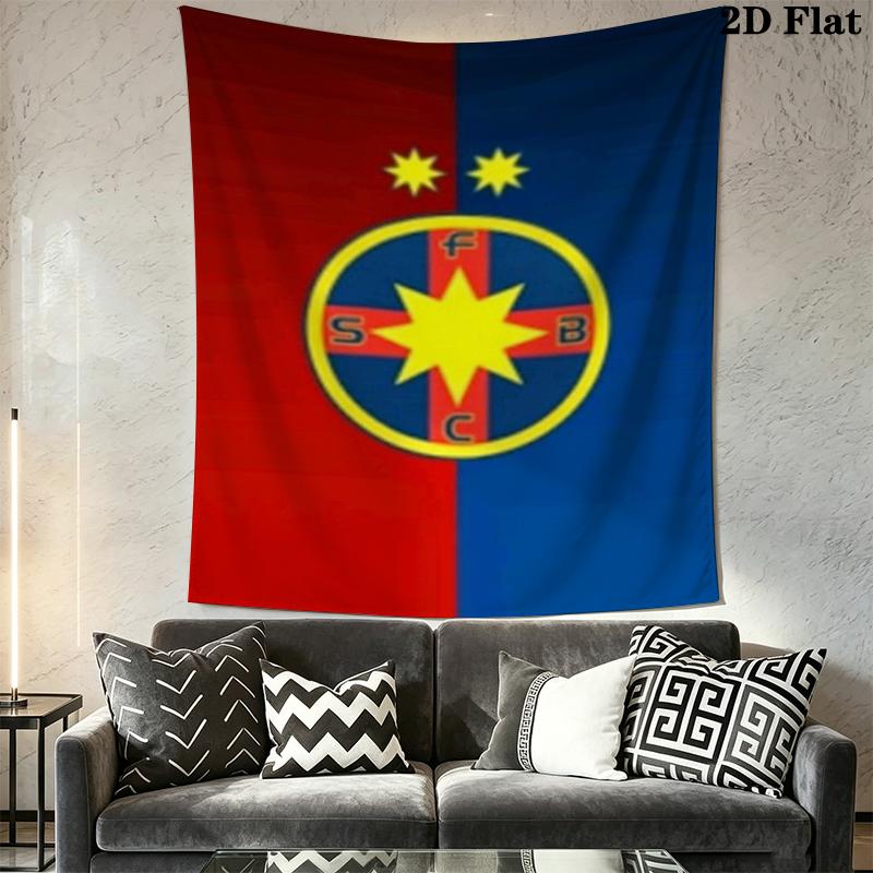 Fcsb Steaua Wall Tapestry Aesthetic Wall Hanging Printed Fabric Blanket Decorative Tapestries for Bedroom Living Room Home Decor