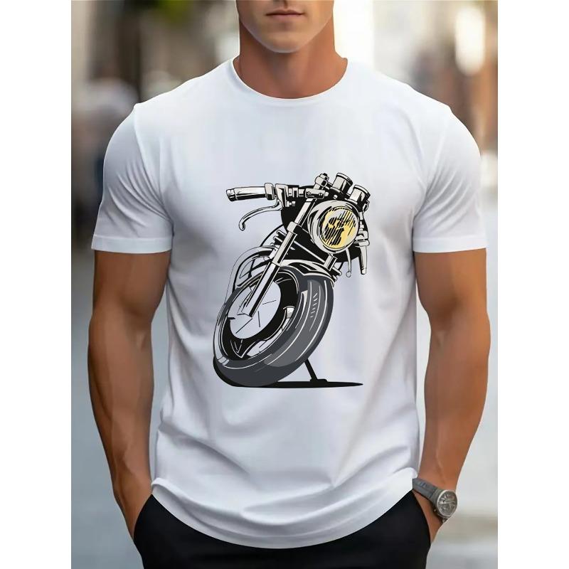 [Men s Summer T-Shirt] Men s T-Shirt, Summer, Men s Sports T-Shirt, Slightly Stretchy Fabric, Print T-Shirt, Regular Fit, Stretchy Clothing S