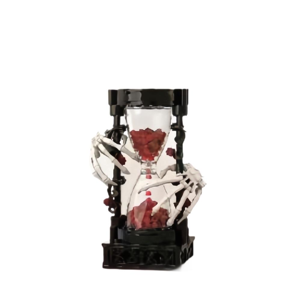 Building Block Skull Rose Ornament Creative Gothic Decorative Educational Toy Model Gift Dark Pendant