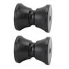 2Pcs Boat Trailer Roller 2.95 X 3.39in Nylon Anti Scratch Bow Roller Stop for Yacht Marine