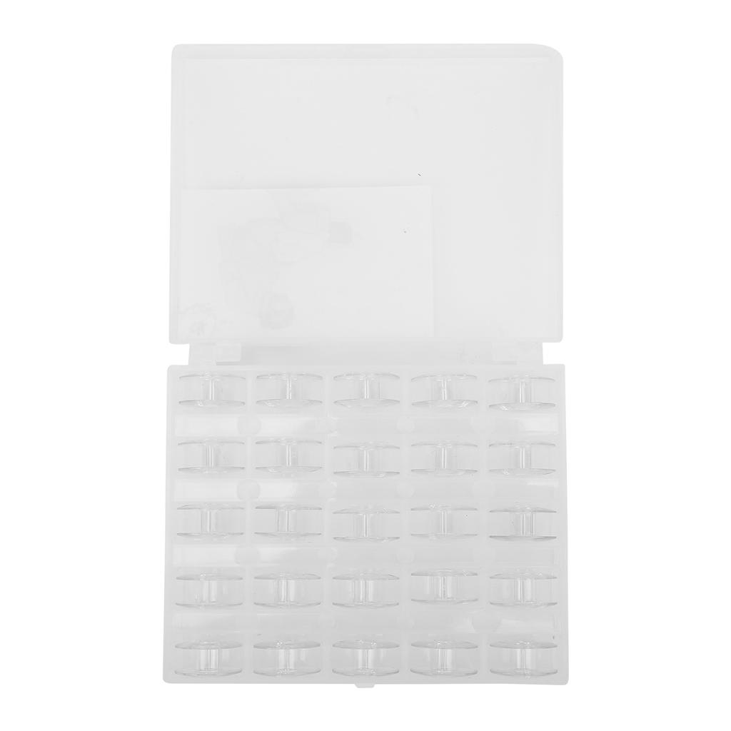 25pcs Plastic Bobbins Sewing Machine Stitching Accessories with A Storage Box for Craft Enthusiasts Tailor