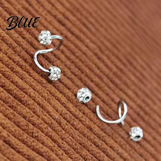 Sturdy Earring 1Pc Piercing Faux Crystal Tragus Studs