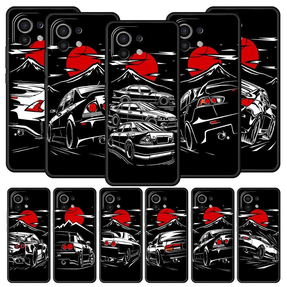 Phone Case For Xiaomi 13 12 11 Lite 12T 11T 10T 9T Mi Poco M4 M3 X4 X3 Pro F4 F3 GT 5G Cover Shell Coque Japan JDM Sports Car