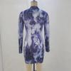 2024 Autumn/Winter Fashion: European & American Women's Slim Fit Long Sleeve Round Neck Dress with Print Design