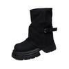 British Style Autumn and Winter Martin Boots Women's New High-end Thick-soled Super Fire High Short Boots