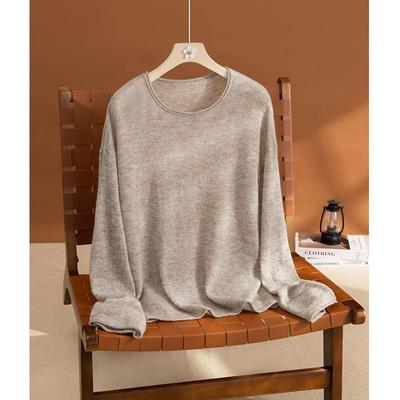 2025 Puyuan Autumn Silk Cashmere Crew Neck Sweater for Women - Velvet Kiss Collection