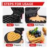 Cross-Heart Waffle Maker: Mini Breakfast & Light Meal Toaster