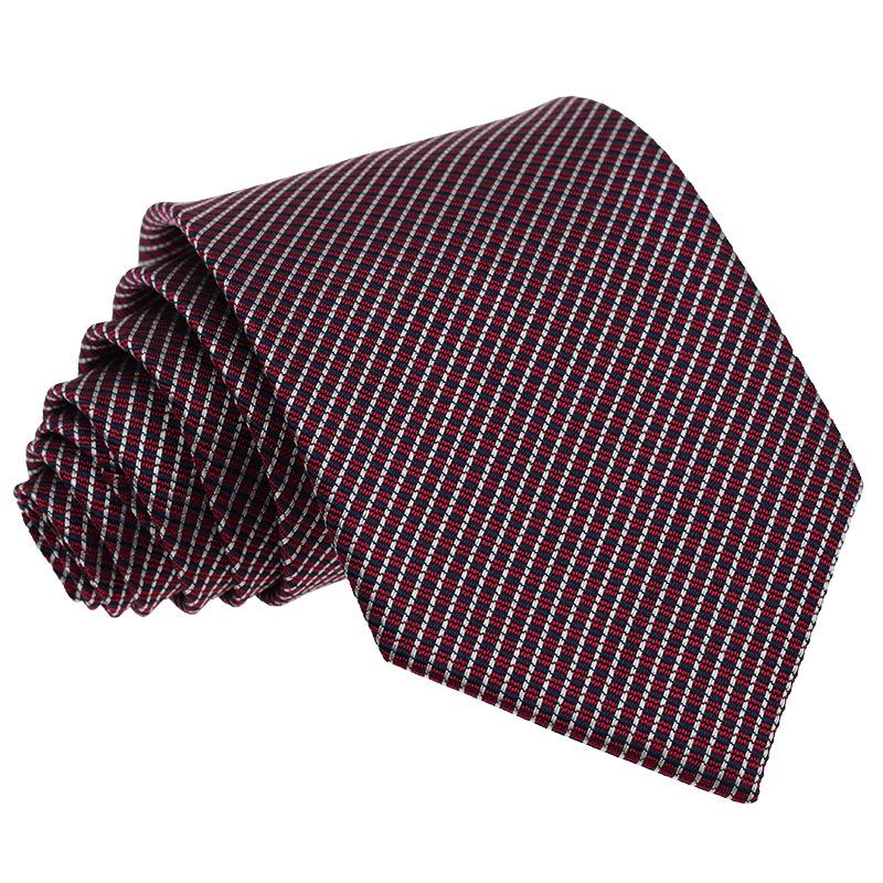 Men's Premium 7.5cm Plaid Polyester Tie for Business, Casual, Wedding, or Best Man Suit.