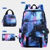 Large Capacity Schoolbag with Shoulder Strap; Student Three-piece Pencil Case Set