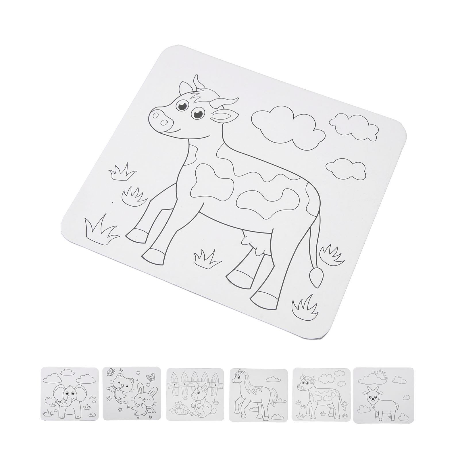 Предварительно нарисованный холст с контуром животного — фото 5