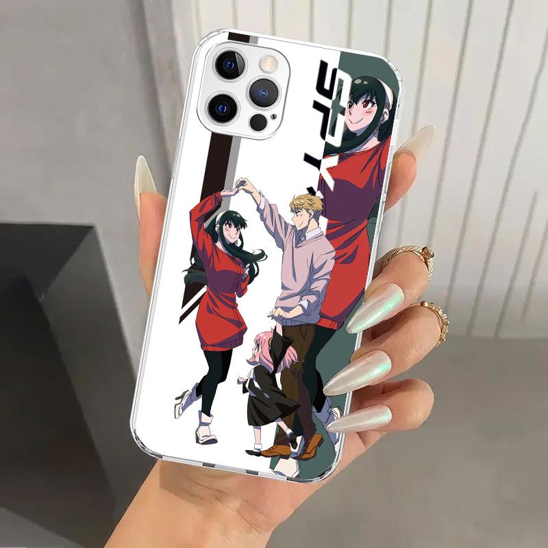 Anime Spy Family Anya Phone Case for Iphone 16 15 14 13 12 Mini 11 Pro Max 16E X XS XR 7 Plus 8 SE 2020 Soft Funda Print Shell