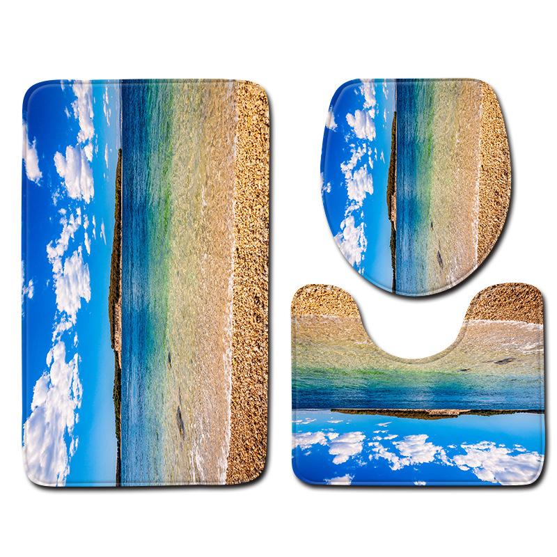 Toilet Toilet Floor Mat Carpet Three-Piece Bathroom Non-Slip Mat