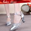Damen Ballsaal Party Modern Dance Schuhe Satin/PU Walzer Tango Dancing Heels Indoor Closed Toe Schuhe