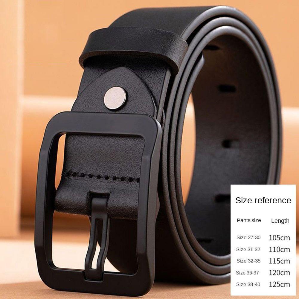 

Розкішний дизайн Pin пряжкою пояс повсякденні брюки сукня ремені ретро поясний ремінь 120cm-Black buckle black belt