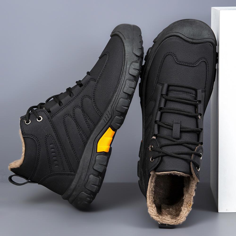 Martin boots men's new winter velvet warm boots men's outdoor mountaineering off-road shoes winter warm