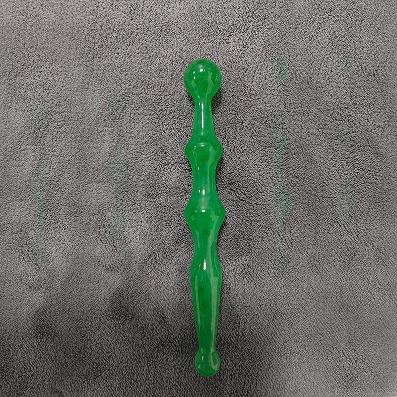 Янтарная смола меридианная акупрессурная палочка для массажа лица и тела зелёный