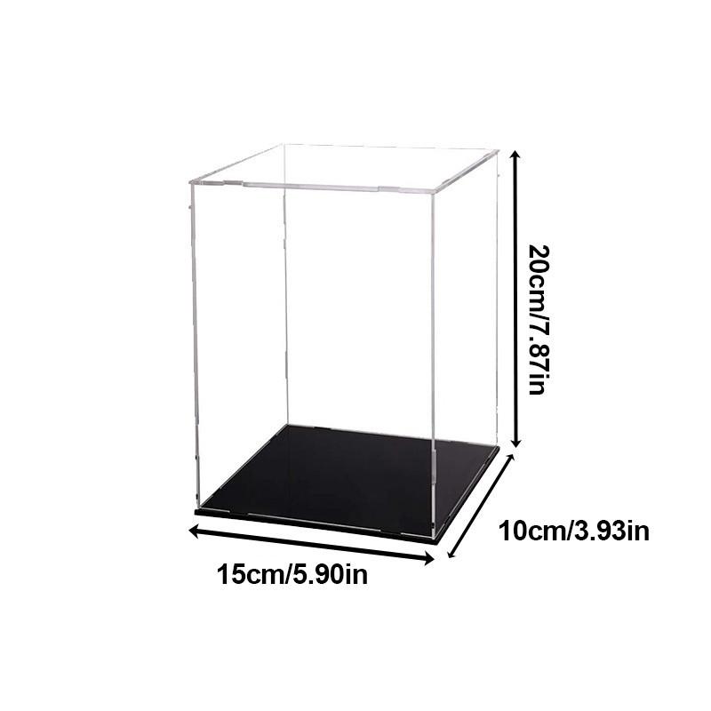 Акриловая витрина разных размеров для коллекционных предметов Сборная прозрачная акриловая коробка Защитная витрина для фигурок Организация игрушек 15*10*20cm