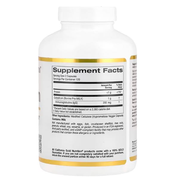 Mlezivo Koncentrované, Colostrum Concentrated, California Gold Nutrition  240vegkaps (72427002)
