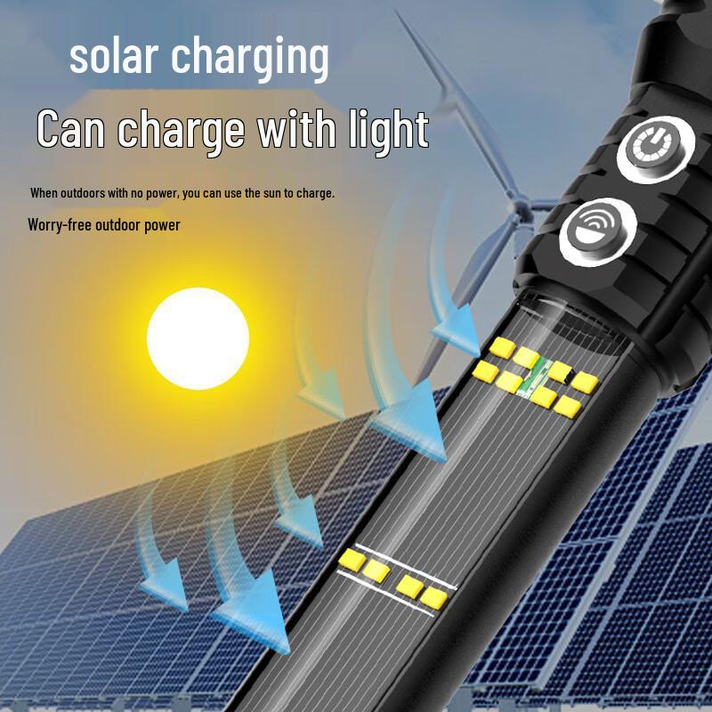 Dream Bubble Multifunctional Solar Rechargeable LED Flashlight
