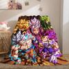 1PC Son Goku  Print Flannel Blanket, High quality All Seasons, Home Decor, Warmth and Comfort, Perfect for Christmas Gifts