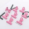 8PCS Binder Clips Round Tail Safety Design Metal Clips Stable Clamping Force Macaron Fresh Color Clips Rust Resistant Office School Supplies