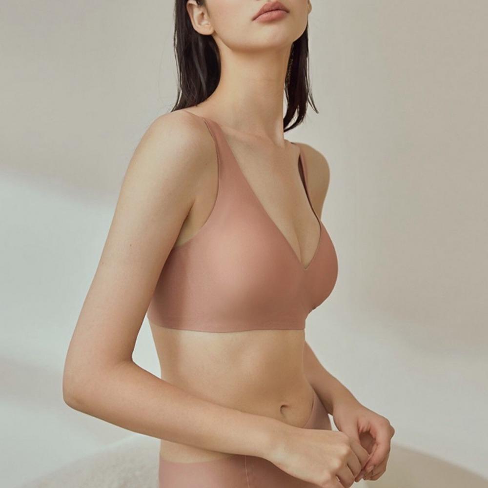 Push Up Bra Backless Women Jelly Bras Low Cut Sexy Plunge Brassiere Open Back Wedding Underwear Invisible Seamless Deep V Lingerie