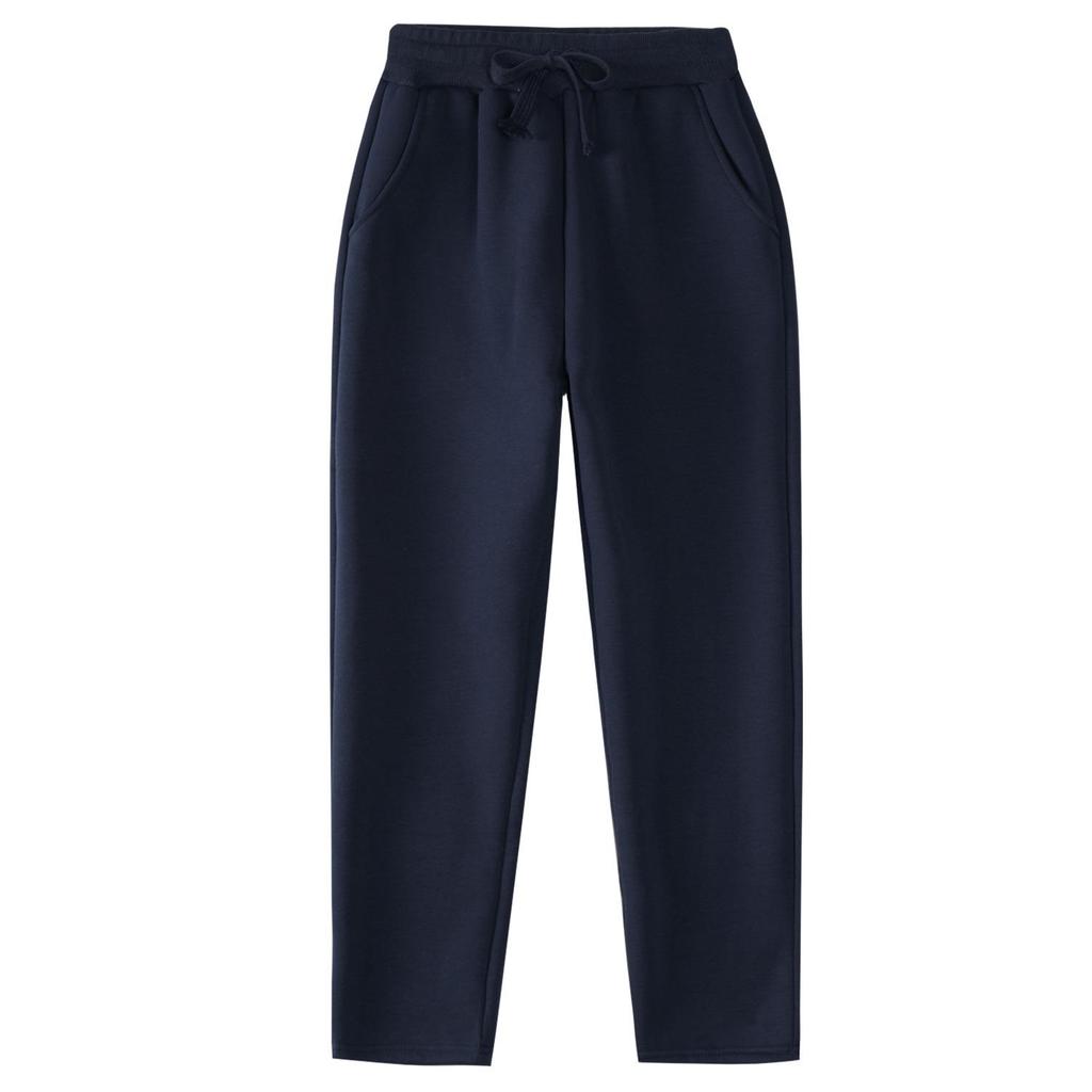 Kids' Navy Blue Fleece Sports Pants - Thick, Grey, Lambswool, Primary School Uniform Pants for Autumn/Winter