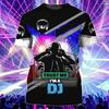 DJ Rock Music T-shirt For Men Leisure O-neck Short Sleeve Tops Fashion Hip Hop Harajuku Oversized Tee Shirt Male Clothing