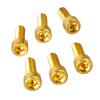 6PCS Metal Guitar Hex Head Screws Black Golden Silver Guitar Mounting Screws  Electric Guitar