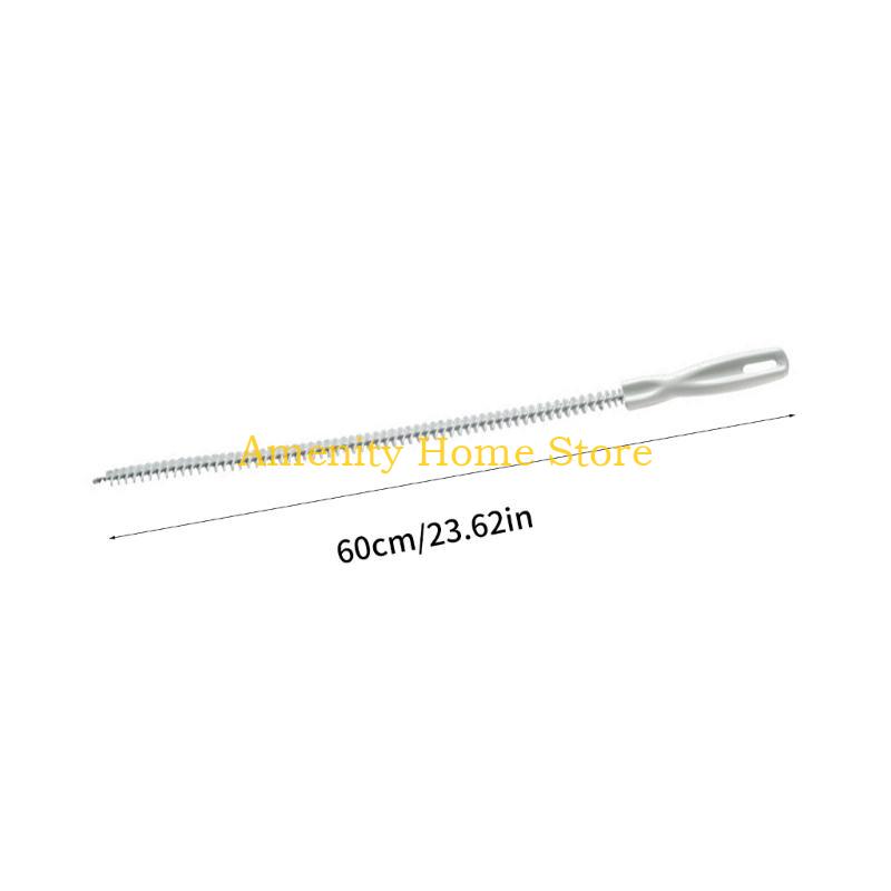 F26C 4Pcs Sewer Drain Cleaning Brush,Bendable Sink Overflow Drain Brush for Bathroom Sewer Hair Catcher Flexible Pipe Cleaner