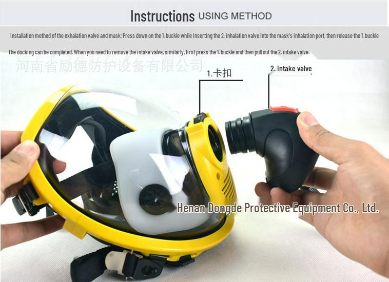 Full-Face Supplied-Air Respirator: Positive Pressure, Dustproof, Ideal for Powder Coating, Chemical Grinding, and Spray Painting